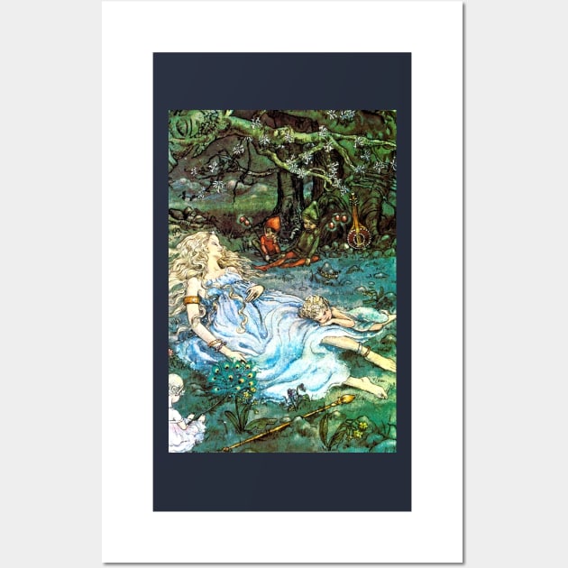 Sleeping Fairy Queen - Harold Gaze Wall Art by forgottenbeauty